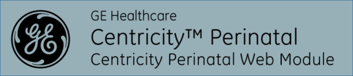 GE Healthcare Centricity Perinatal Web Module